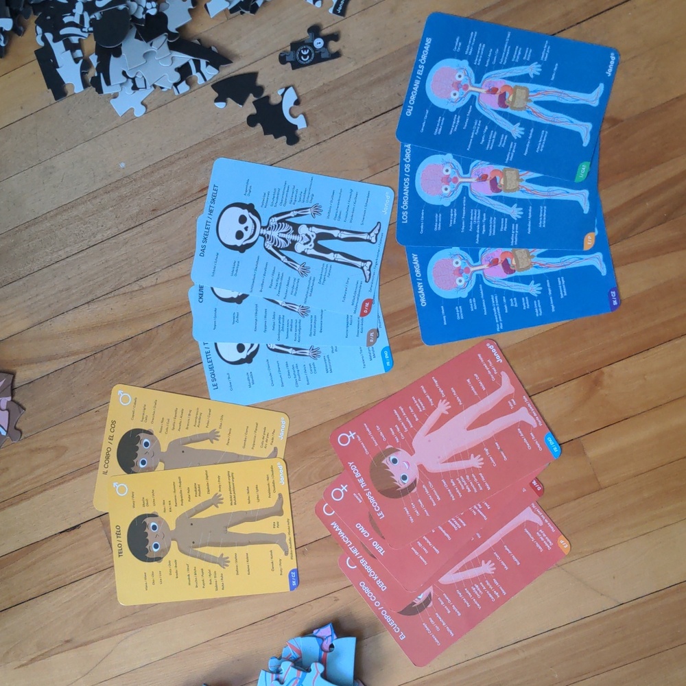 Janod 4 in 1 Puzzle Human Body Age 5+ Skeleton Glow In The Dark, Organs - Picture 13 of 15